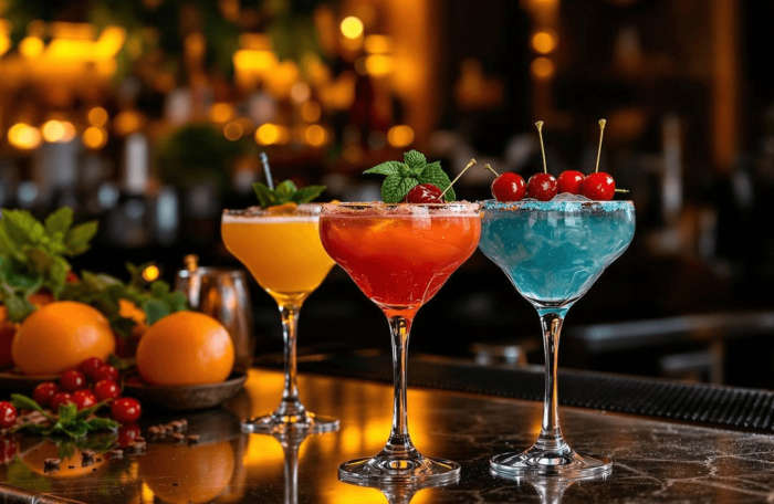 Crafted Cocktails served at Mystic Spice Indian Bar in South Charlotte.